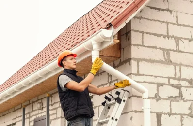 Pose et remplacement de gouttières à Écrille